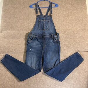 Sneak Peek Women’s Denim Overalls Size L Blue Skinny Fit Adjustable Straps